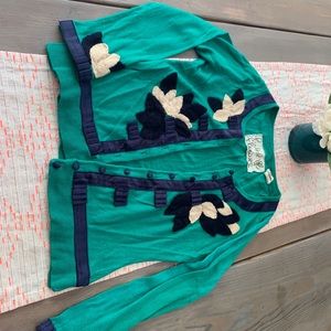Anthropologie Field Flower Cardigan